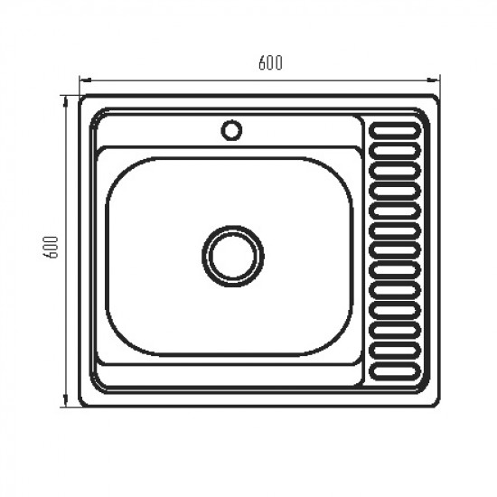 Мойка кухонная Zerix Z6060L-08-180MD (micro decor) (ZS0587)