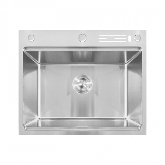 Мойка Mixxus MH6050-SK NANO-SILVER (3.0/0.8) с н.ст. со ступенькой для сушки, с подст. под ножи(нерж.)