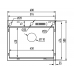 Мойка Mixxus MH6050-SK NANO-SILVER (3.0/0.8) с н.ст. со ступенькой для сушки, с подст. под ножи(нерж.)