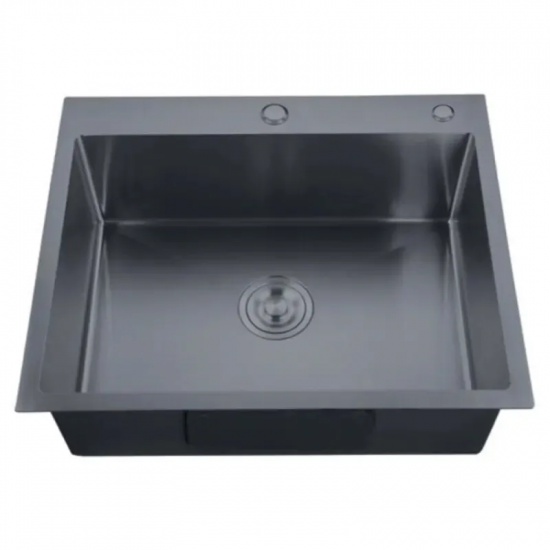 Мойка из нерж. стали ZERIX ZH6050-215 NANO-BLACK (3.0/0.8) (MX1586)