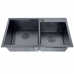 Мойка из нержавеющей стали ZERIX ZH7843D-215 NANO-BLACK (3.0/0.8) (MX1594)