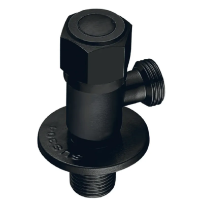 Кран для подключения сантехнических приборов Mixxus VAL-06-1/2x1/2 Black из нерж.ст.SUS304(черн.) (MI6058)
