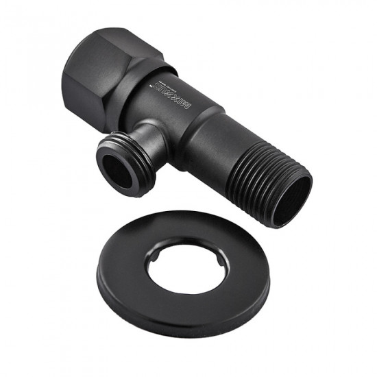 Кран для подключения сантехнических приборов Mixxus VAL-06-1/2x1/2 Black из нерж.ст.SUS304(черн.) (MI6058)