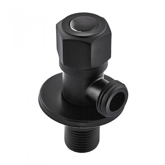 Кран для подключения сантехнических приборов Mixxus VAL-06-1/2x1/2 Black из нерж.ст.SUS304(черн.) (MI6058)