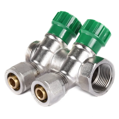 Коллектор вентильный с фитингом Koer KR.1123-2 3/4"x2 ways (KR2829)