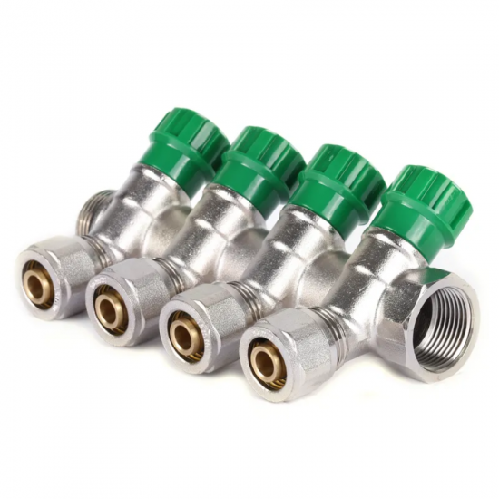Коллектор вентильный с фитингом Koer KR.1123-4 3/4"x4 ways (KR2831)