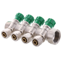 Коллектор вентильный с фитингом Koer KR.1124-4 1"x4 ways (KR2834)