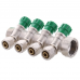 Коллектор вентильный с фитингом Koer KR.1124-4 1"x4 ways (KR2834)