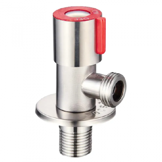 Кран для подключения сантехнических приборов Mixxus VAL-02-1/2x1/2 из нерж.ст. SUS304 (крас.)(УП.БЛІСТЕР) (MI