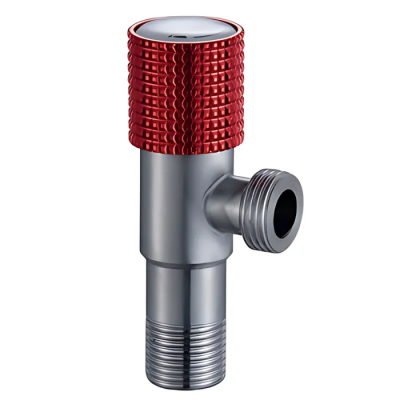 Кран для подключения сантехнических приборов Mixxus VAL-09-1/2x1/2 из нерж. стали SUS304 (красный) (MI7098)