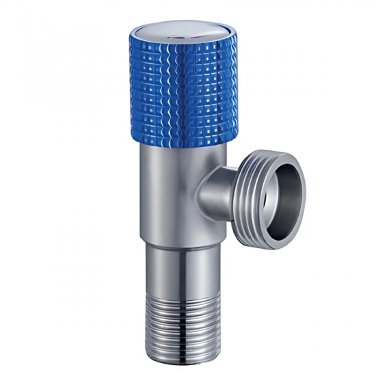 Кран для подключения сантехнических приборов Mixxus VAL-10-1/2x3/4 из нерж. стали SUS304 (синий) (MI7099)