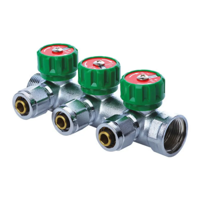 Коллектор вентильный с фитингом Koer KR.1121-3 3/4"x3 ways (KR2651)