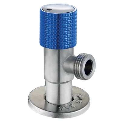 Кран для подключения сантехнических приборов Mixxus VAL-08-1/2x1/2 из нерж. стали SUS304 (синий) (MI6216)
