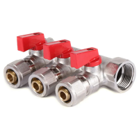 Коллектор с шаровыми кранами и фитингом Koer KR.1125-3 3/4"x3 ways (KR2836)