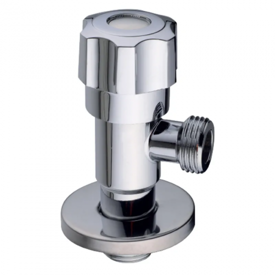 Кран для підключення сантехприладів Champion VAL-06 1/2x1/2 Chrome (нерж. сталь) (CH6196)