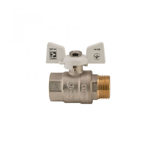 Кран кульовий KOER 3/4" ГШМ (KR.218.W) білий (KR0183)
