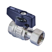 Кран шариковый Roho R115-050B -1/2"х1/2" прямой Н/Г, ручка "бабочка" черная (RO0232)