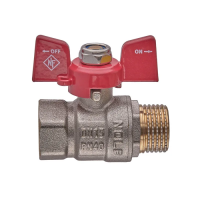 Кран шаровый Nolf classic NFC.721-06-1/2" FM ГШМ, ручка "бабочка" красная (NF3126)