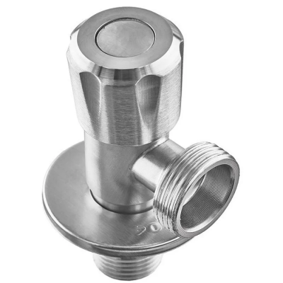 Кран для подключения сантехнических приборов Zerix VAL-05-1/2x3/4 из нержавеющей стали SUS304 (ZX4801)