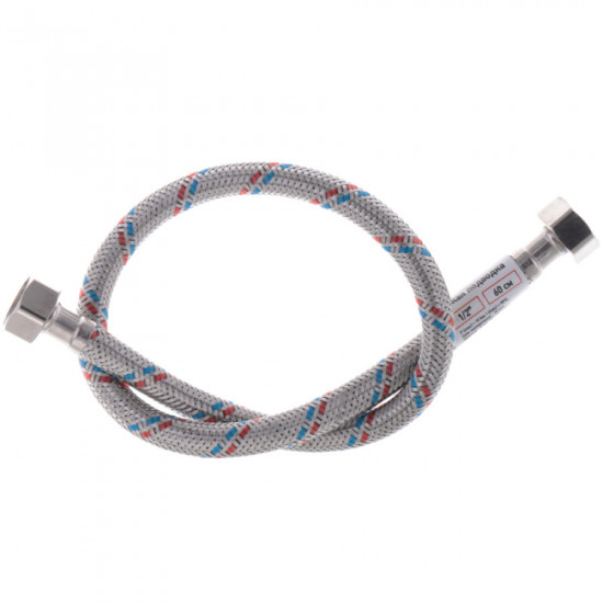 Гнучкий шланг для підключення води гайка 1/2'' - гайка 1/2'' (60 см) Zerix (ZX1552)