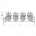 Коллектор с регулирующими вентилями на 4 выхода. Roho R809-04 - 3/4"x3/4" EK (RO0251)