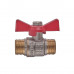 Кран кульовий ШШМ, ручка "метелик" червона Waterpro WP608-15MMW - 1/2" MMW (WP2916)