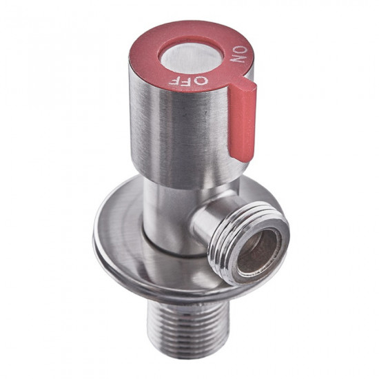 Кран для подключения сантехнических приборов Mixxus VAL-02-1/2x1/2 из нерж.ст. SUS304 (крас.)(УП.БЛІСТЕР) (MI