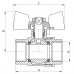Кран кульовий FERRO PL 3/4" ГГМ газ art. 602 (латуна куля) (FE0560)