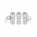 Колектор з регулюючими вентилями на 3 вих. Roho R809-03 - 3/4"x3/4" EK (RO0250)