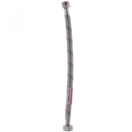 Гнучкий шланг для підключення води гайка 1/2'' - Штуцер 1/2'' (30 см) Zerix (ZX1560)