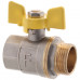 Кран шаровый FERRO PL 3/4" ГШМ газ art. 607 (латунный шар) (FE0561)