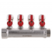 Коллектор с шаровыми кранами и фитингом Koer KR.1126-4 1"x4 ways (KR2840)