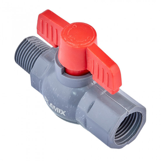 Кран шаровый Plamix PVM-1/2" FM PVC (PM0619)