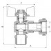 Кран з накидною гайкою 3/4" ГШМ ГАЗ КУТОВИЙ KOER KR.221.G (KR0169)