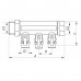 Коллектор с шаровыми кранами и фитингом Koer KR.1125-3 3/4"x3 ways (KR2836)