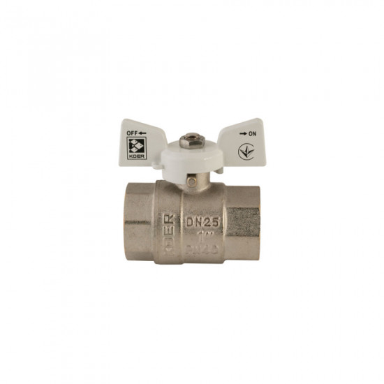 Кран кульовий Koer 1" ГГМ (KR.217.W) білий (KR0180)