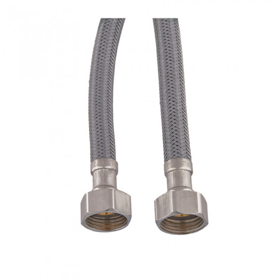 Гнучке підведення Zerix ZHN-02-F1/2"xM10-060 (нейлонове обплетення, гайки нерж) (пара) (ZX5158)