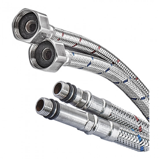 Гибкое подводка Champion FH-01-F1/2"xM10-40 нержавейка (пара) (AC0667)