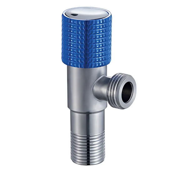 Кран для подключения сантехнических приборов Mixxus VAL-08-1/2x1/2 из нержавеющей стали SUS304 (синий) (MI7097)