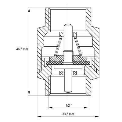 Задвижка обратная 1/2" (Koer KR.171) (KR0127)