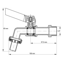 Кран пивной 1/2" (KOER KR.251) (KR0011)