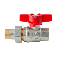 Кран з американкою Koer Extreme KE.227-15 - 1/2" ручка "метелик" червона (KR5765)