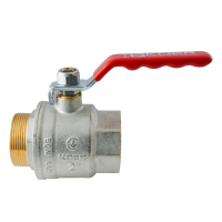 Кран кульовий ГШВ Koer Extreme KE.215-50 - 2" FM ручка "важіль" червона (KR5755)