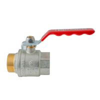 Кран шаровой ГШВ Koer Extreme KE.215-40 - 1 1/2" FM ручка "рычаг" красная (KR5754)