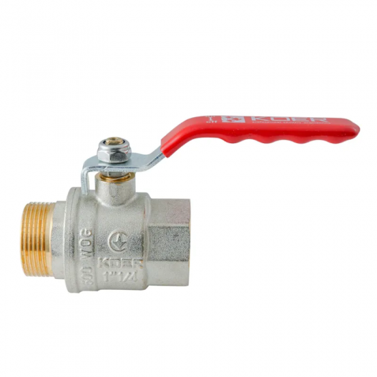 Кран кульовий ГШВ Koer Extreme KE.215-32 - 1 1/4" FM ручка "важіль" червона (KR5753)