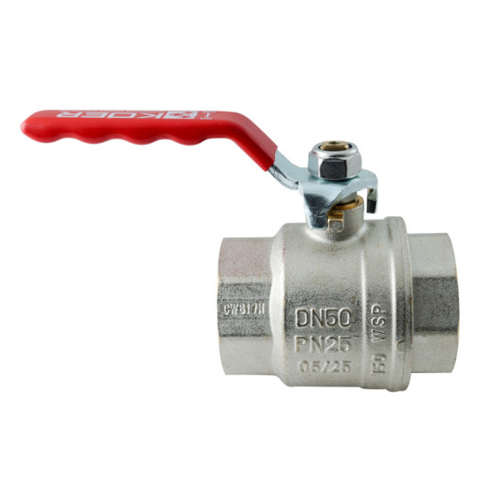 Кран кульовий ГГВ Koer Extreme KE.214-50 - 2" FF ручка "важіль" червона (KR5749)