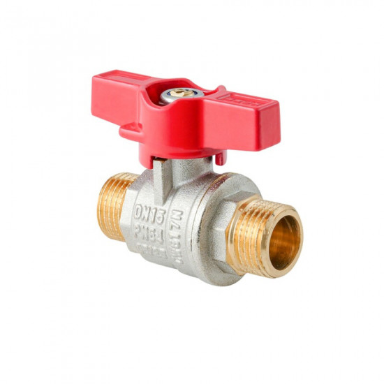 Кран球овий ШШМ Koer Extreme KE.219-15 - 1/2" MM ручка "метелик" червона (KR5762)