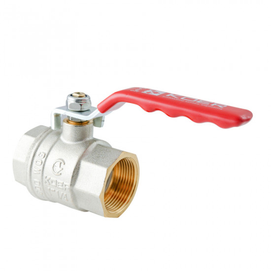 Кран кульовий ГГВ Koer Extreme KE.214-32 - 1 1/4" FF ручка "важіль" червона (KR5747)