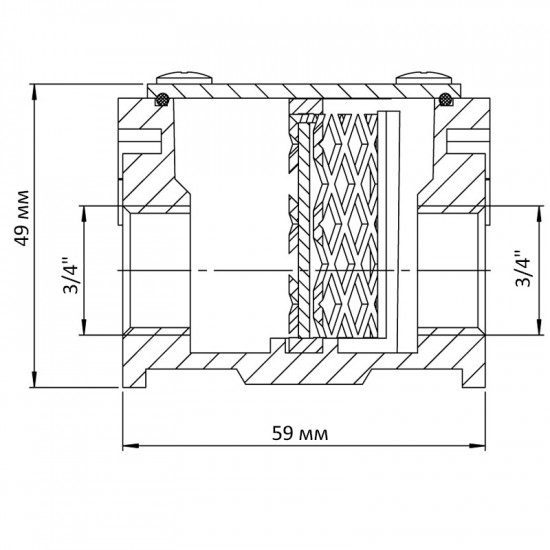 Фільтр газовий 3/4" Koer KG.F01.A (KR3104) Фільтр газовий 3/4" Koer KG.F01.A (KR3104)