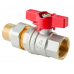 Кран з американкою Koer Extreme KE.227-20 - 3/4" ручка "метелик" червона (KR5766)